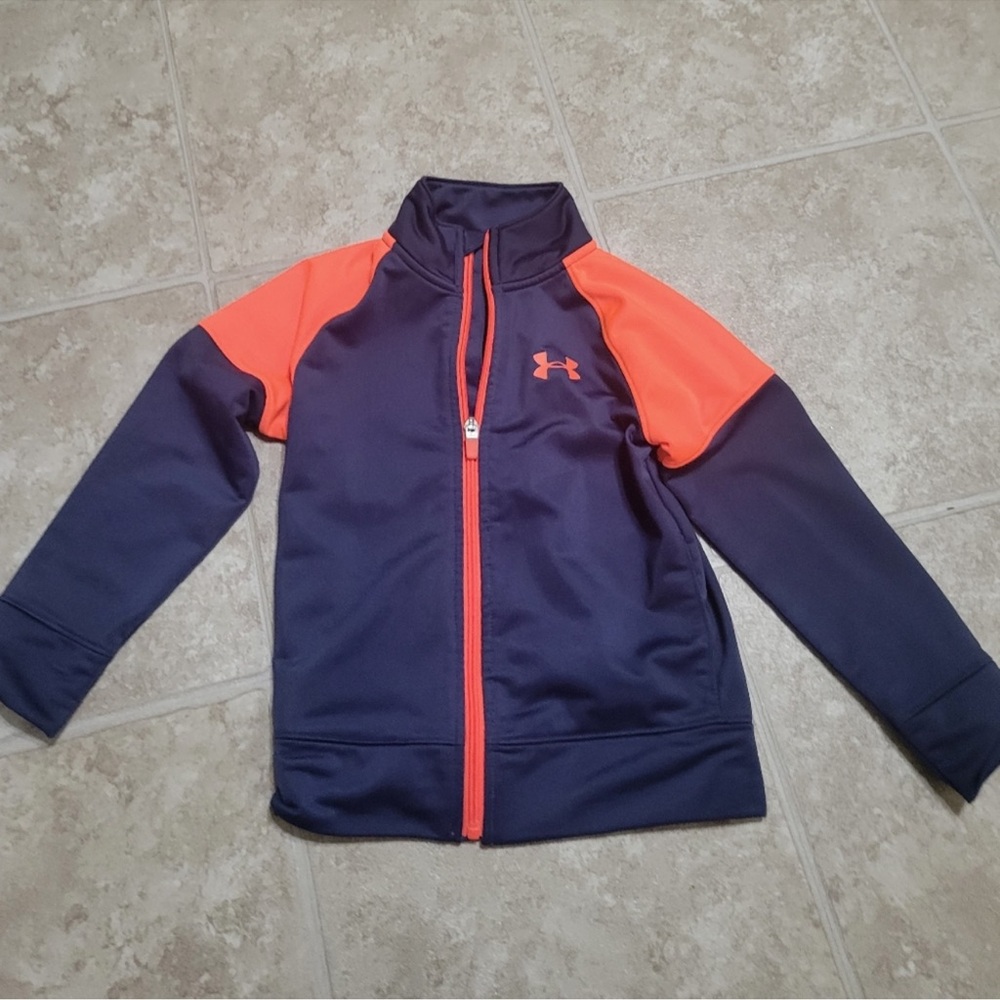 Under Armour Size 4 Boys Athletic Zip Jacket Overshirt  Lightweight UA